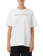 Load image into Gallery viewer, C&amp;M Asher Tee - White with Black