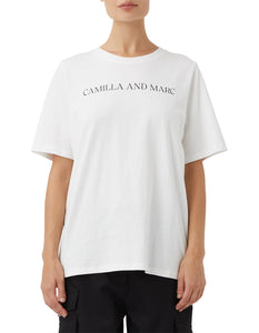 C&M Asher Tee - White with Black