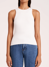 Load image into Gallery viewer, Nude Lucy Classic Knit Tank - White