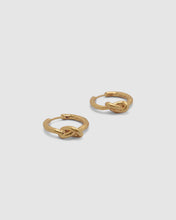 Load image into Gallery viewer, Brie Leon Knotted Mini Huggies - Gold