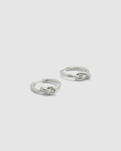 Load image into Gallery viewer, Brie Leon Knotted Mini Huggies - Silver