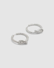 Load image into Gallery viewer, Brie Leon Knotted Huggies - Silver