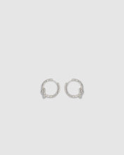 Load image into Gallery viewer, Brie Leon Knotted Mini Huggies - Silver