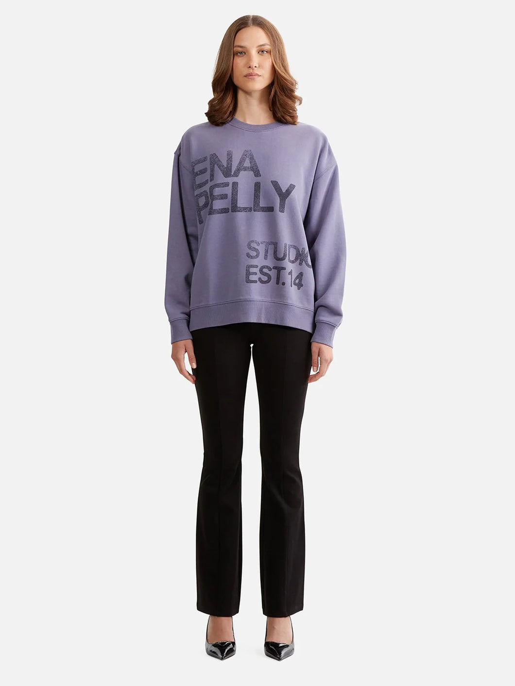 Ena Pelly Lola Oversized Sweater Stamped Logo