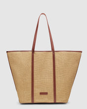 Load image into Gallery viewer, Brie Leon Ritual Large Tote - Natural/Saddle