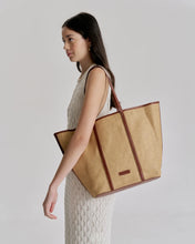 Load image into Gallery viewer, Brie Leon Ritual Large Tote - Natural/Saddle