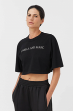 Load image into Gallery viewer, C&amp;M Pierre Cropped Tee - Black