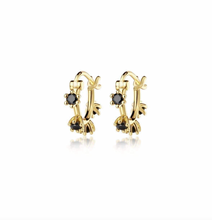 Load image into Gallery viewer, FH Adele Mini Spike Hoops - Black