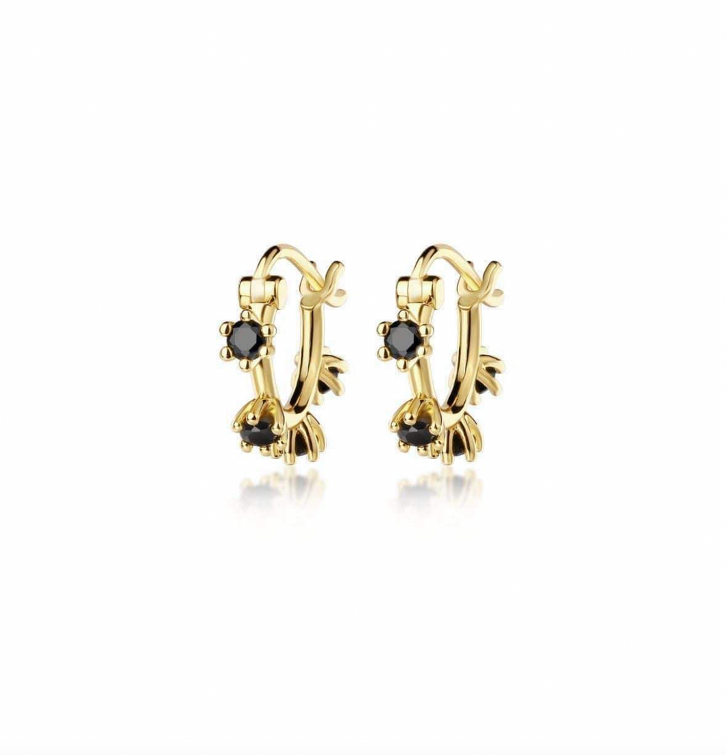 FH Adele Mini Spike Hoops - Black