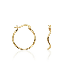 Load image into Gallery viewer, Saint Valentine Vera Wave Hoops - Gold