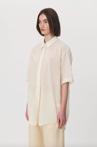 Rowie Faye Silk Oversized Shirt - Banana