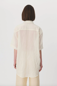 Rowie Faye Silk Oversized Shirt - Banana