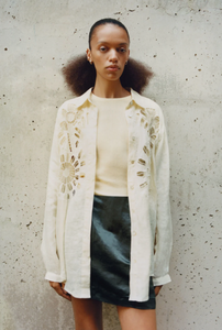 Rowie Tau Silk Linen Mini Skirt - Ion