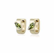Load image into Gallery viewer, F+H Marquise Link Huggie - Peridot