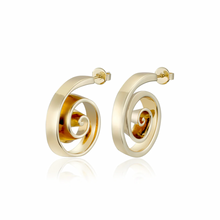 Load image into Gallery viewer, F+H Spiral Shell Earrings