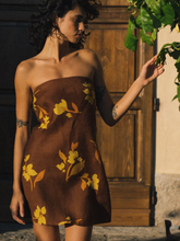 Load image into Gallery viewer, Soleil Soleil Maeve Mini Dress Tulp Carob