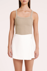 Nude Lucy Classic Waffle Tank Olive
