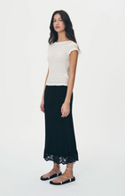 Load image into Gallery viewer, Rowie Marina Silk Midi Skirt - Noir