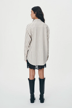 Load image into Gallery viewer, Rowie Ramona Long Sleeve Shirt - Natural Stripe