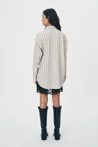 Rowie Ramona Long Sleeve Shirt - Natural Stripe