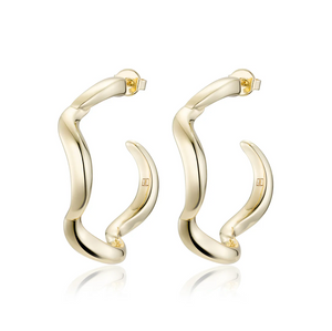 F+H Wave Hoop Earrings - Large