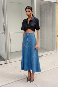 Rowie Jeanette Denim Midi Skirt