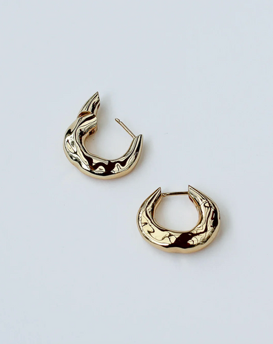 F+H Wonky Hoop Earrings - Silver