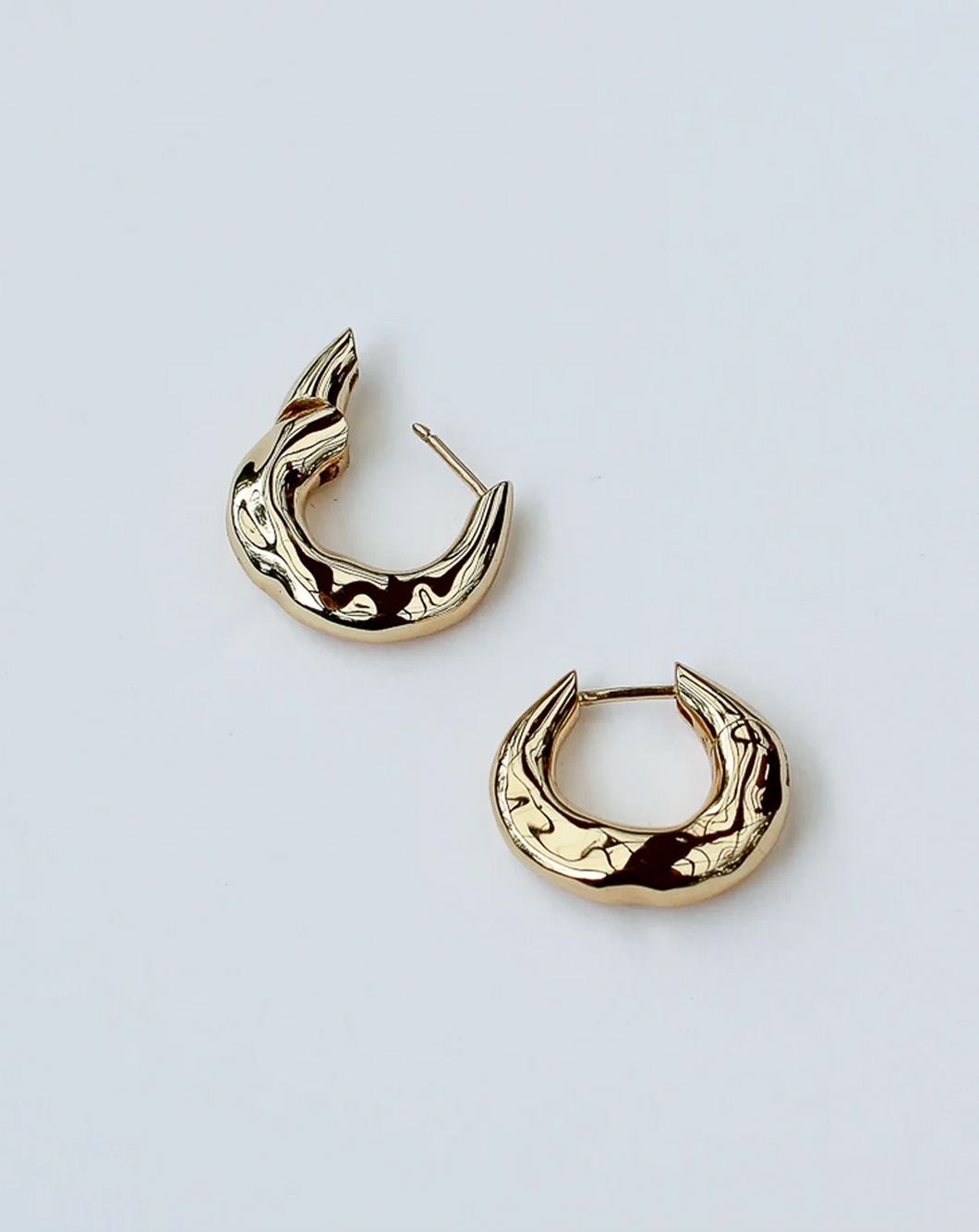 F+H Wonky Hoop Earrings - Silver