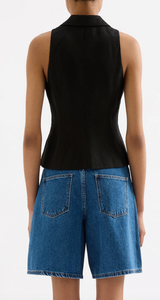 Nude Lucy Thilda Linen Vest - Black
