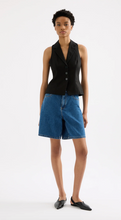 Load image into Gallery viewer, Nude Lucy Thilda Linen Vest - Black