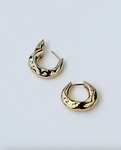 F+H Wonky Hoop Earrings - Gold