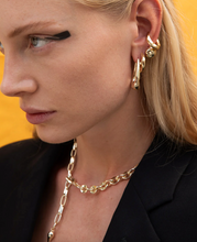 Load image into Gallery viewer, F+H Wonky Hoop Earrings - Gold