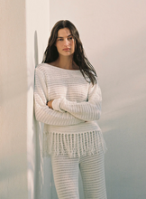 Load image into Gallery viewer, Zulu &amp; Zephyr White Crochet Knit Top