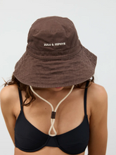 Load image into Gallery viewer, Zulu &amp; Zephyr Bucket Hat - Cocoa