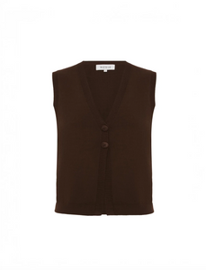 Rowie Goldie Knit Vest - Chocolate