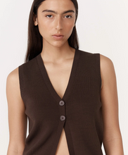 Load image into Gallery viewer, Rowie Goldie Knit Vest - Chocolate