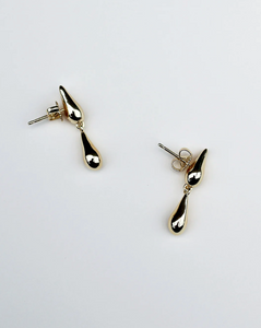 F+H Double Droplet Studs - Gold