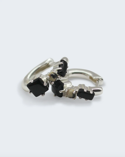 F+H Fantasy Gemstone Huggies - Dalmatian Jasper