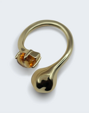 Load image into Gallery viewer, F+H Eccentric Hammered Gemstone Ring - Citrine