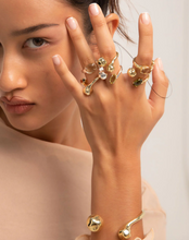 Load image into Gallery viewer, F+H Eccentric Hammered Gemstone Ring - Citrine