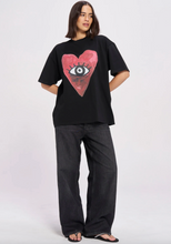 Load image into Gallery viewer, Maku The Label Burgundy Hearts Club - Black Beauty