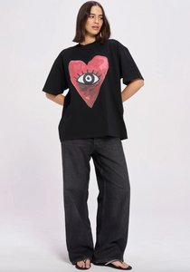 Maku The Label Burgundy Hearts Club - Black Beauty