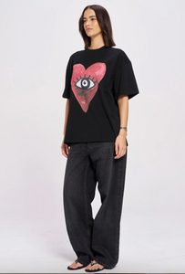 Maku The Label Burgundy Hearts Club - Black Beauty