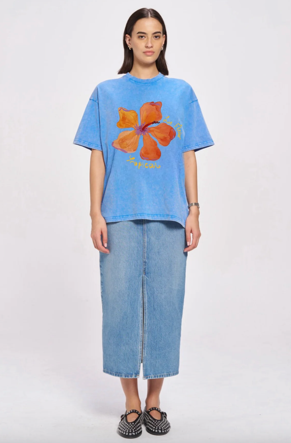 Maku The Label - Le Fleur Tropical - Snow wash Blue