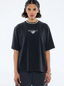 Ena Pelly Heart Tour Tee - Vintage Black