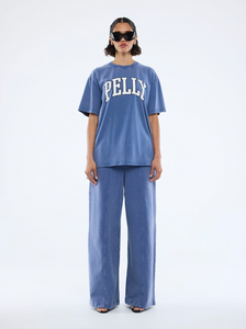 Ena Pelly Jessie Oversized Tee Varsity - Indigo Wash