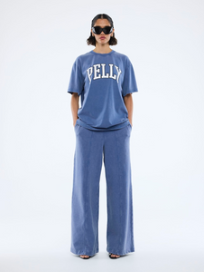 Ena Pelly Jessie Oversized Tee Varsity - Indigo Wash