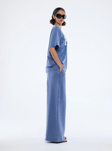 Ena Pelly Jessie Oversized Tee Varsity - Indigo Wash