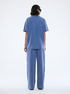 Ena Pelly Jessie Oversized Tee Varsity - Indigo Wash