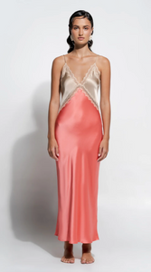 Ginia Sadie Dress - Coral/ Almond